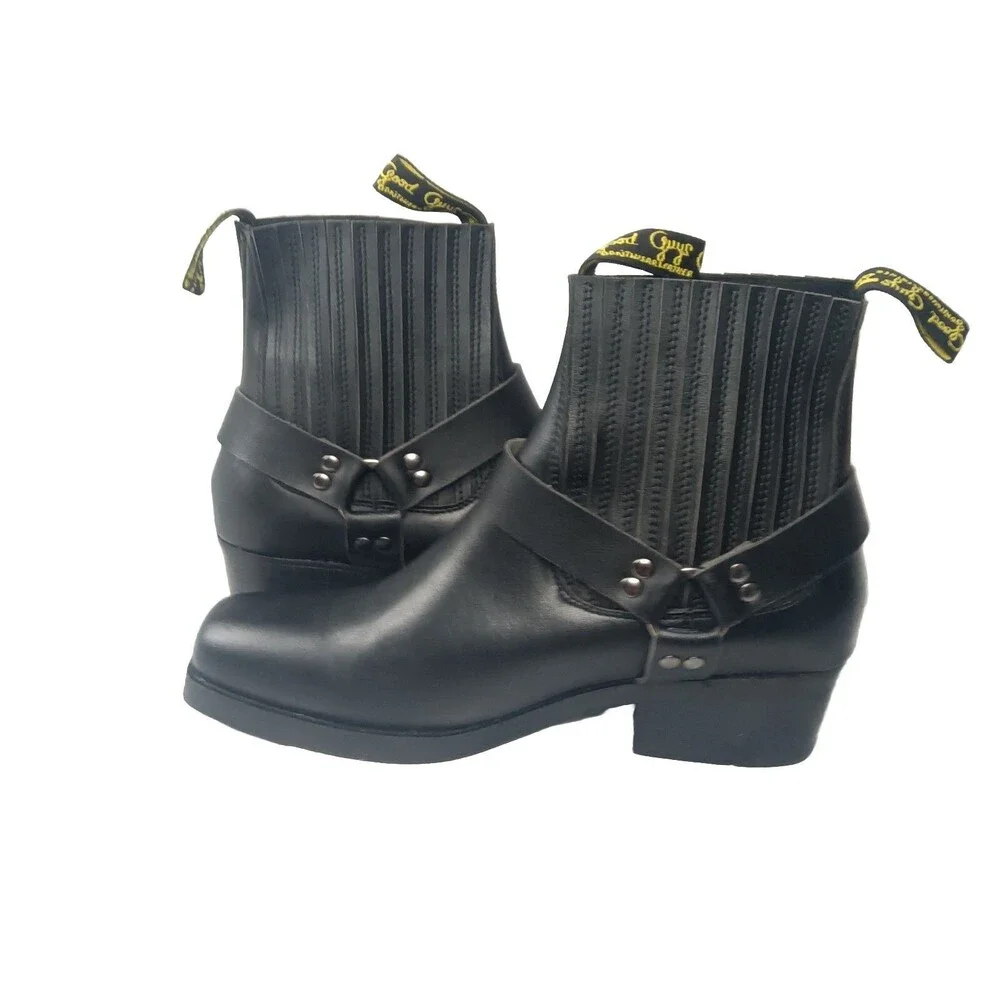 Good Guys DUKE Vegan Leather Cowboy Boots Mens Size 13 US /46 EU Black